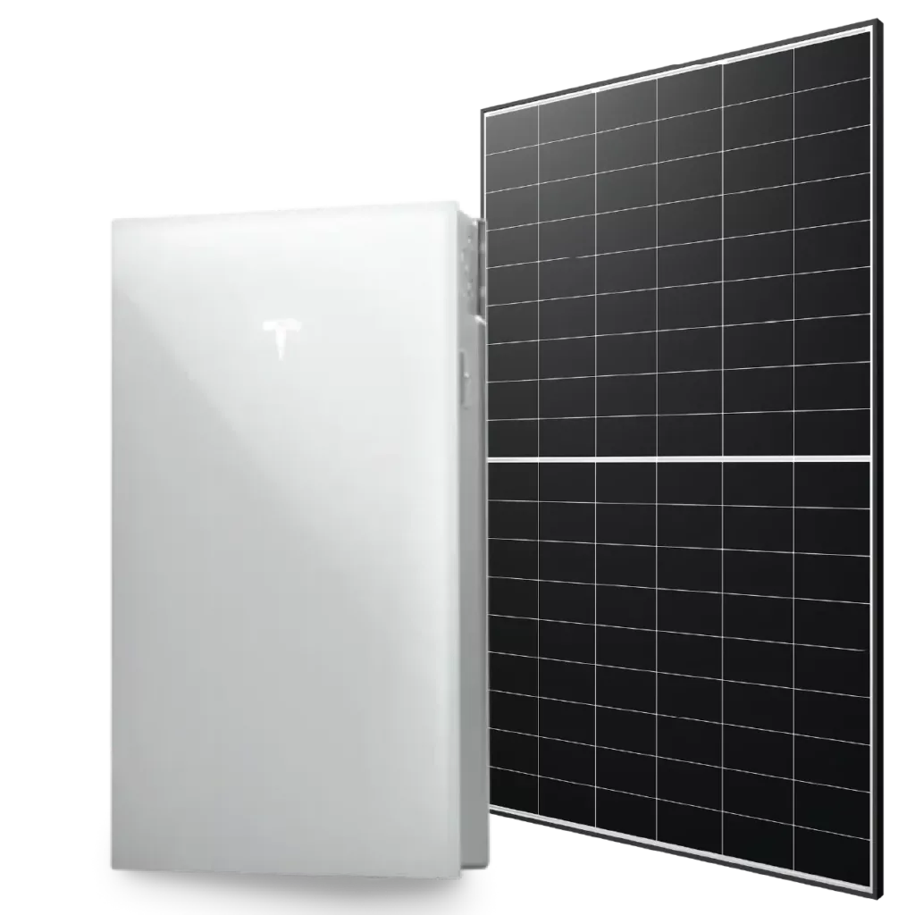 Tesla Powerwall 3 battery with Longi Back Contact solar panel