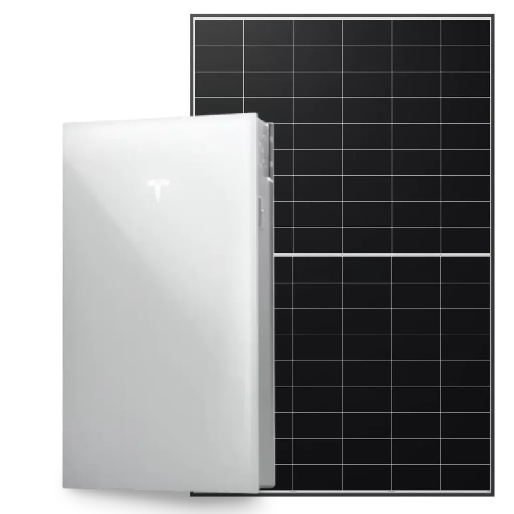 Tesla Powerwall 3 battery with Longi Back Contact solar panel