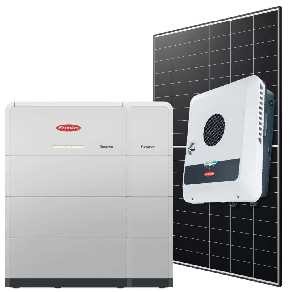Fronius Reserva battery with Fronius GEN24 Plus hybrid inverter and Longi Back Contact solar panel