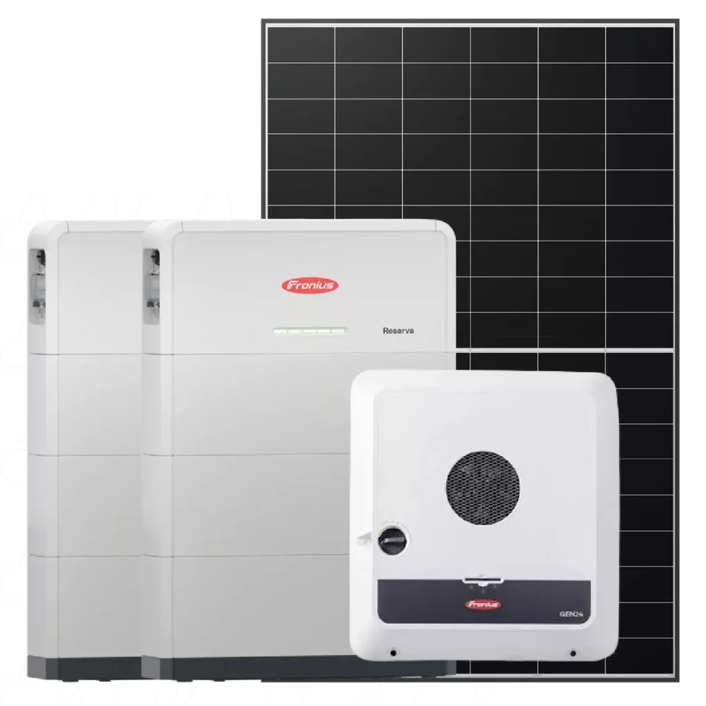 Fronius Reserva battery with Fronius GEN24 Plus hybrid inverter and Longi Back Contact solar panel