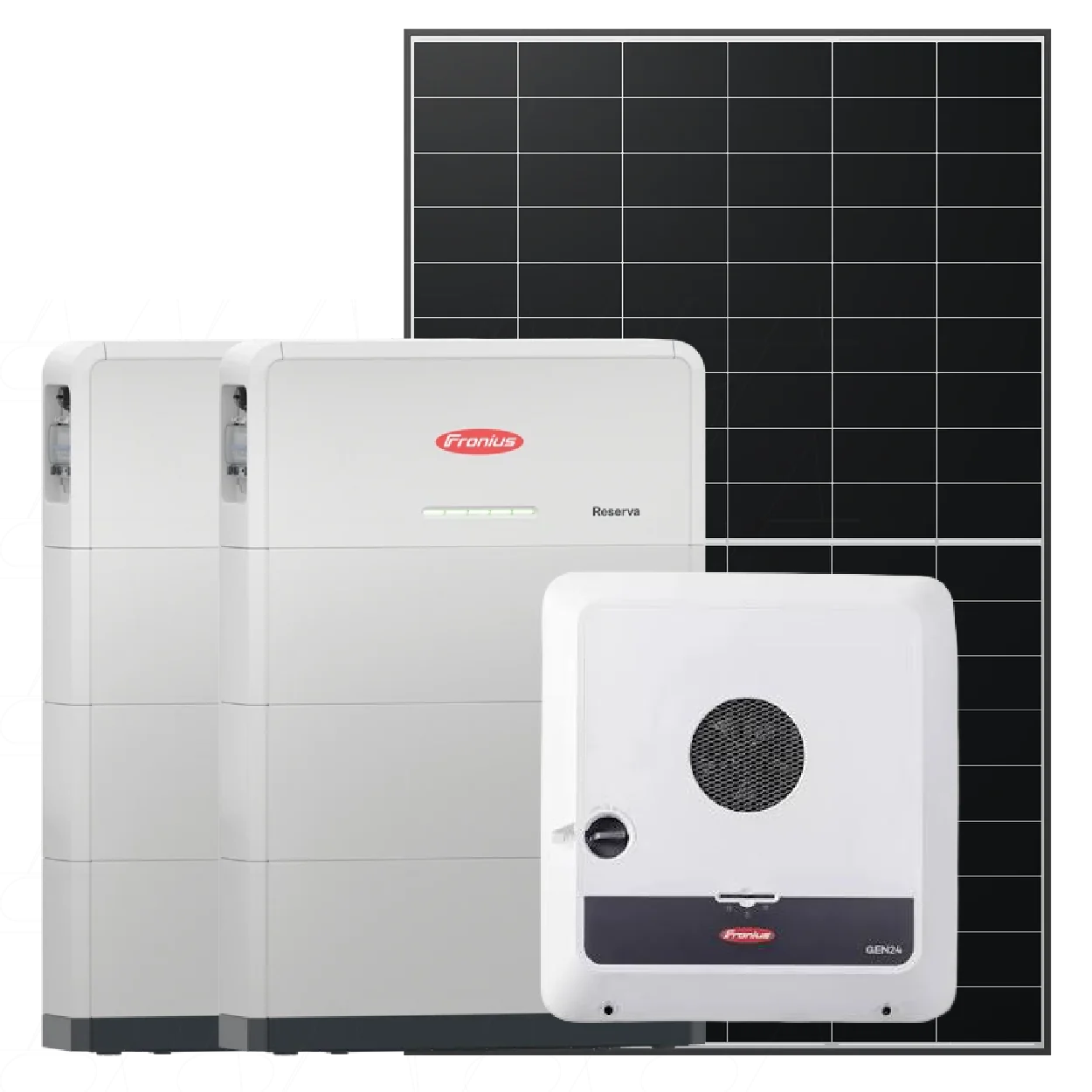 Fronius Reserva battery with Fronius GEN24 Plus hybrid inverter and Longi Back Contact solar panel