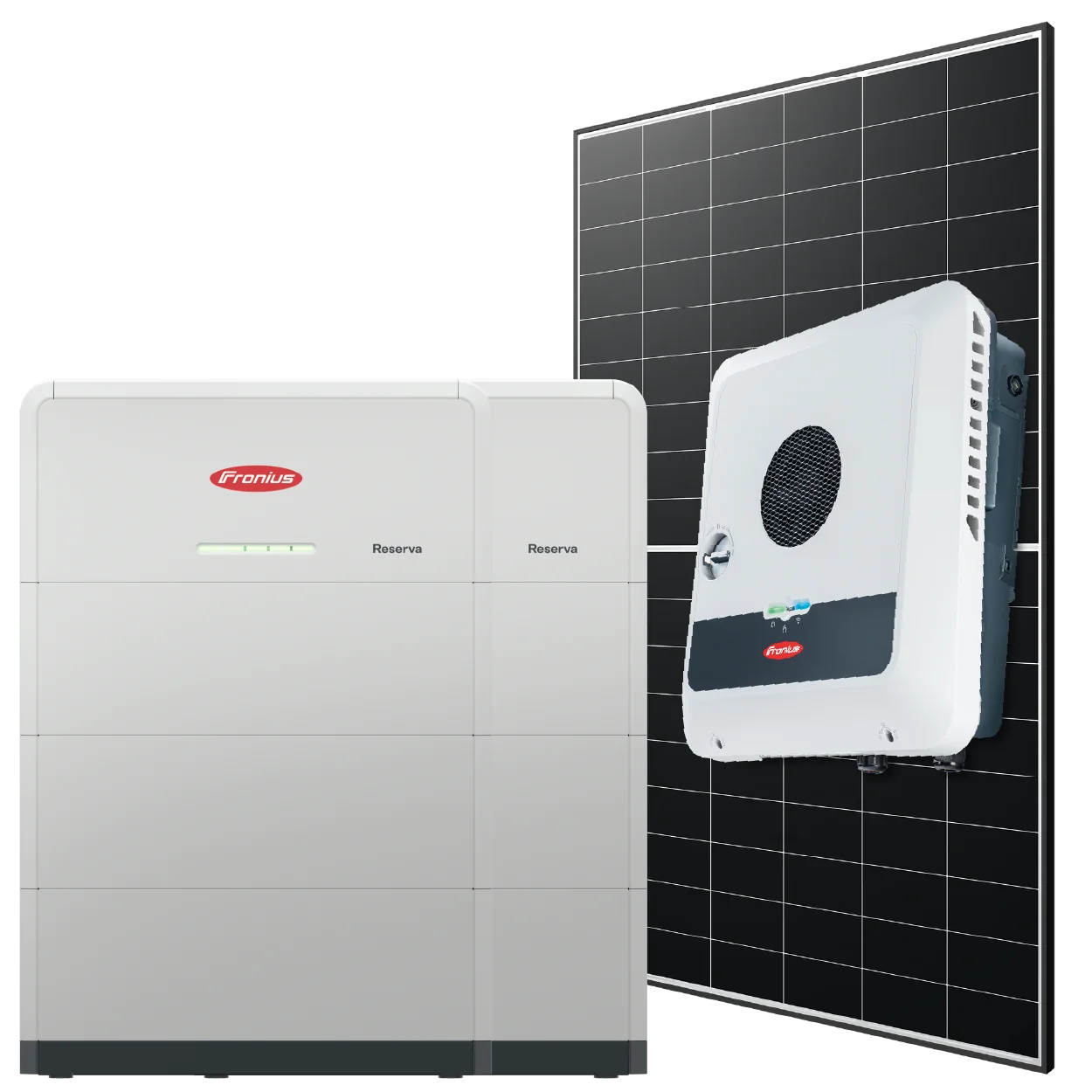 Fronius Reserva battery with Fronius GEN24 Plus hybrid inverter and Longi Back Contact solar panel
