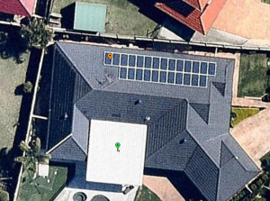 Solar array on a north roof