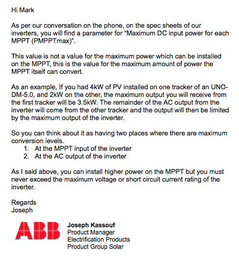 ABB inverter email